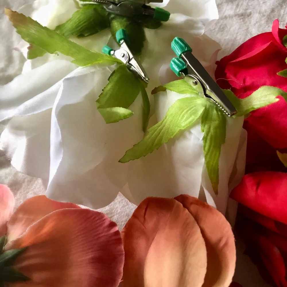 Jo-Anne’s Stock Artificial Silk Flower Assortment Clips for Crafts & Weddings